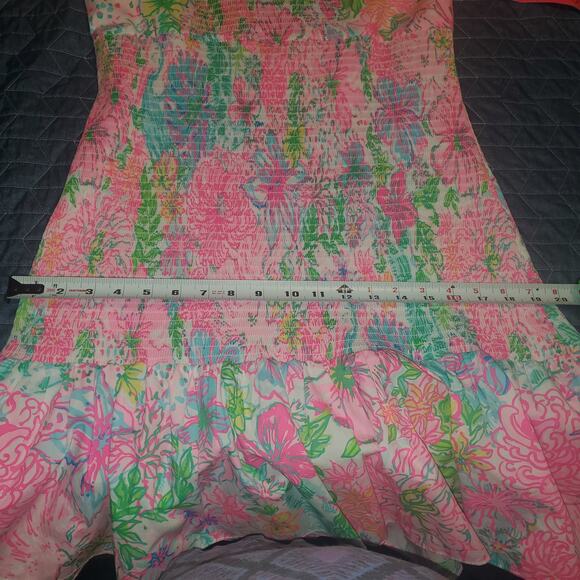 NEW Lilly Pulitzer Size L Evelina Smocked Shift Dress in Multi Paradise Found - Picture 11 of 12